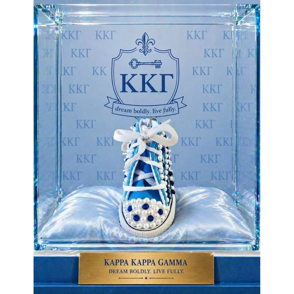 Kappa Kappa‎ Gamma Keychain Blue Custom Made Shoe